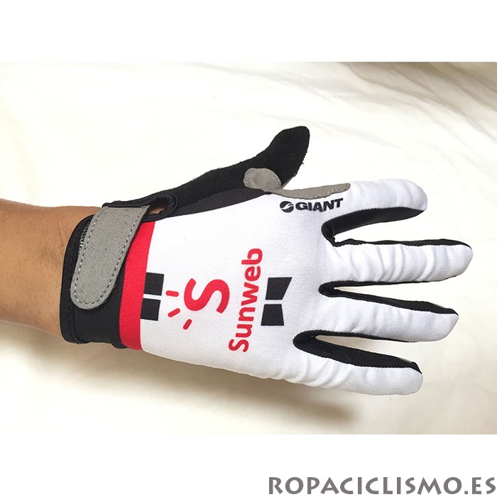 2020 Sunweb Guantes Largos Blanco